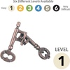 image:imageBePuzzled  Key Hanayama Metal Brainteaser Puzzle Mensa Rated Level 1 for Ages 12 and Up