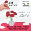 image:imageBePuzzled  Roses in Vase Original 3D Crystal Puzzle Ages 12 and Up PinkRoses  Red