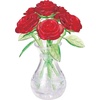 image:imageBePuzzled  Roses in Vase Original 3D Crystal Puzzle Ages 12 and Up PinkRoses  Red