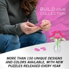 image:imageBePuzzled  Roses in Vase Original 3D Crystal Puzzle Ages 12 and Up YellowRoses  Pink
