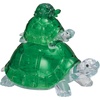 image:imageBePuzzled  Turtles Standard Original 3D Crystal Puzzle Ages 12 and Up PinkTurtles  Green