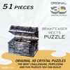 image:imageBepuzzled Original 3D Crystal Puzzle  Treasure Chest Black  Fun yet challenging brain teaser that will test your skills and imagination For Ages 12