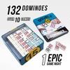image:imageDouble 6 Domino Game Travel Tin Portable Family Game Ages 8Double 15 Dominoes