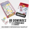 image:imageFront Porch Classics Spinner Dominoes Travel Tin Family Game Set Ages 8