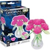 image:imageBePuzzled  Roses in Vase Original 3D Crystal Puzzle Ages 12 and Up PinkRoses  Pink