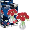 image:imageBePuzzled  Roses in Vase Original 3D Crystal Puzzle Ages 12 and Up YellowRoses  Red
