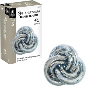 image:imageBePuzzled  Tube Hanayama Metal Brainteaser Puzzle Mensa Rated Level 5 for Ages 12 and UpVortex