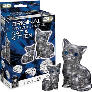 image:imageBePuzzled  Turtles Original 3D Crystal Puzzle Ages 12 and Up GreenCat and Kittens