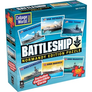 image:imageBePuzzled Battleship Collage World Puzzle Based on The Classic Hasbro Game with Collectible Battleship Cards for Puzzlers Ages 8 and Up