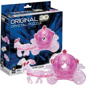 image:imageBePuzzled Carriage Deluxe Original 3D Crystal Puzzle 63 Piece Brain Teaser Collectible Display Puzzle for Kids amp Adults Ages 12 Clear