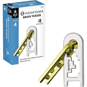 image:imageBePuzzled Coaster Hanayama Metal Brainteaser Puzzle Mensa Rated Level 4 for Ages 12 and UpKeyhole