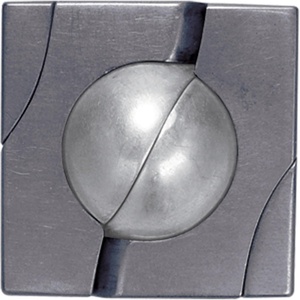image:imageBePuzzled Coaster Hanayama Metal Brainteaser Puzzle Mensa Rated Level 4 for Ages 12 and UpMarble