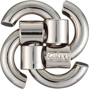 image:imageBePuzzled Galaxy Hanayama Metal Brainteaser Puzzle Mensa Rated Level 3 for Ages 12 and Up