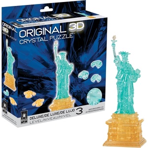 image:imageBePuzzled Statue of Liberty Deluxe Original 3D Crystal Puzzle Perfect for Puzzlers Ages 12 and Up Challenging to Complete and Beautiful to Display Collect Them AllMulticolored