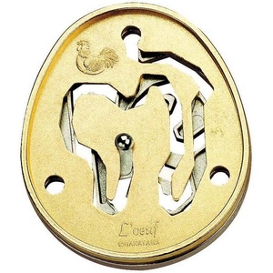 image:imageBepuzzled Hanayama Cast Metal Brain Teaser Puzzle Level 4 Golden Color