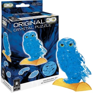 image:imageBlue Owl Crystal 3D Puzzle 42Pc Brain Teaser Ages 12Blue
