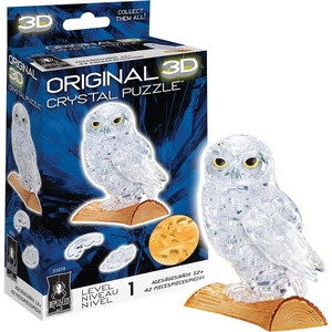 image:imageBlue Owl Crystal 3D Puzzle 42Pc Brain Teaser Ages 12Owl  Clear