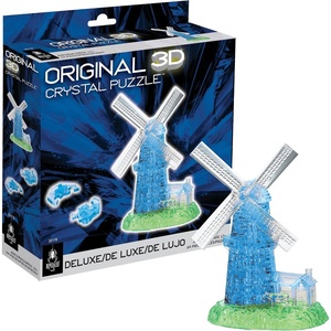 image:imageBlue Windmill Crystal 3D Puzzle Deluxe 40Pc Brain Teaser Ages 12