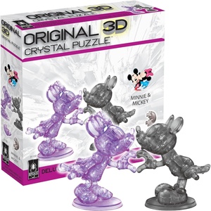 image:imageDisney Minnie amp Mickey Heart Purple Crystal 3D Puzzle Deluxe Ages 12