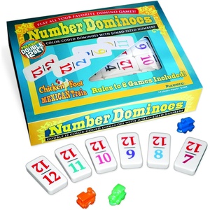 image:imageDouble 12 Number Dominoes Family Game Set for 18 Players Ages 6
