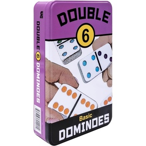 image:imageDouble 6 Domino Game Travel Tin Portable Family Game Ages 8Double 6