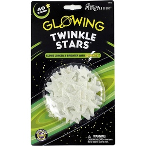 image:imageGlow in the Dark Ceiling Dcor Planets amp Stars with adhesive Ages 5Twinkle Stars 40 Piece