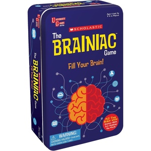 image:imageScholastic Brainiac Travel Card Game Portable Tin Kids Ages 6