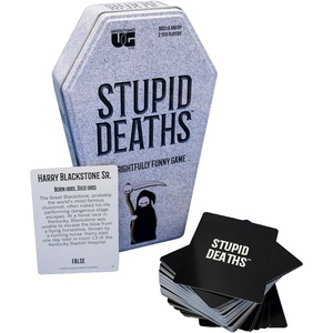 image:imageStupid Deaths Travel Card Game Tin Trivia Game Ages 12
