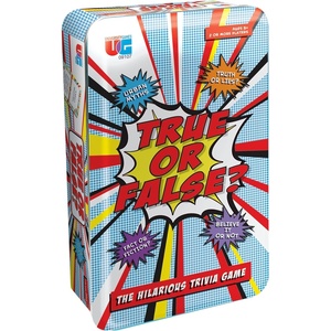 image:imageTrue or False Travel Card Game Tin Family Party Trivia Game Ages 12